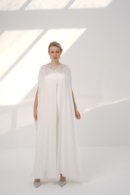 Hand-Embellished Chiffon Cape with Elegant Crepe Jumpsuit
