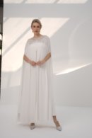 Hand-Embellished Chiffon Cape with Elegant Crepe Jumpsuit